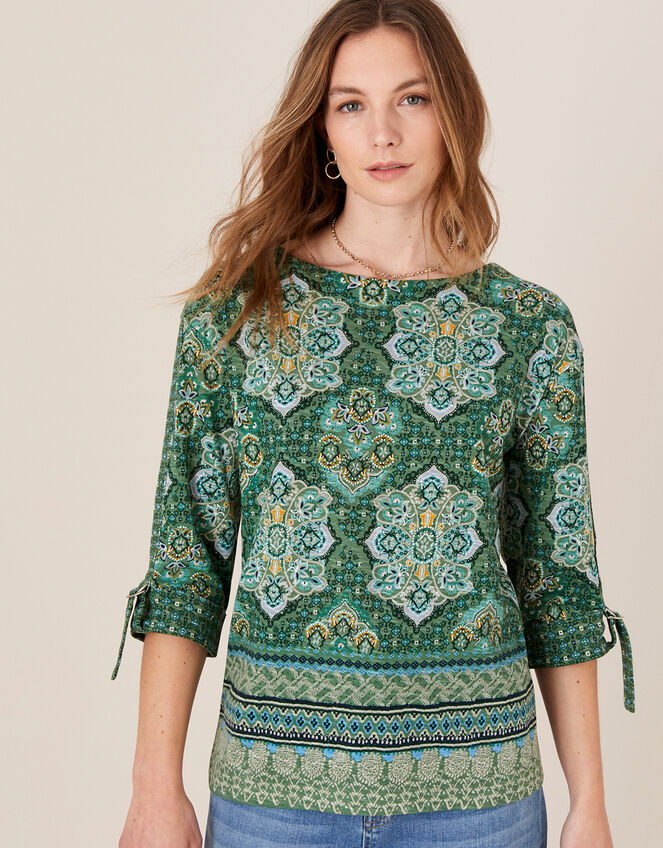 Rowan Heritage Print Top, Green (GREEN), large