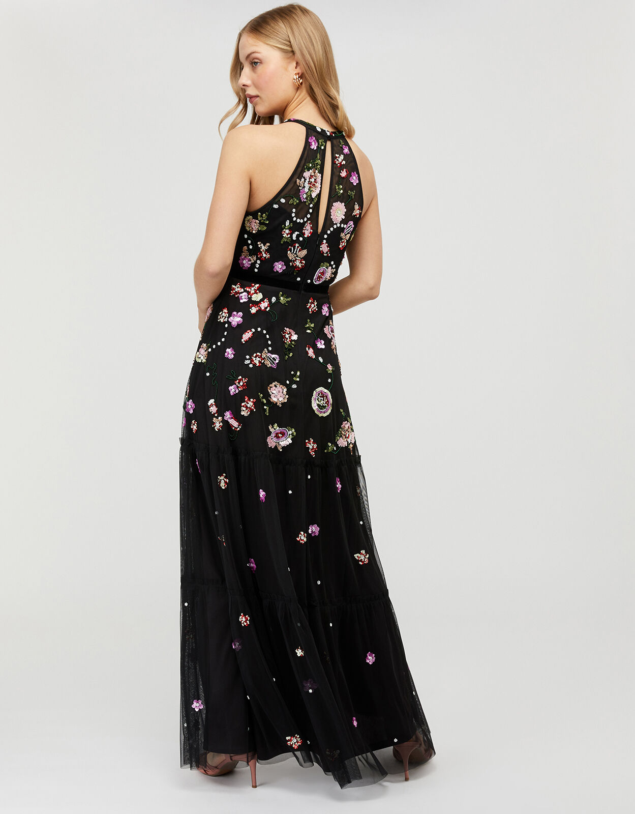 Monsoon black floral dress hot sale