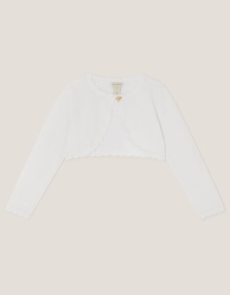 Maeve Bow Button Cardigan, Ivory (IVORY), large