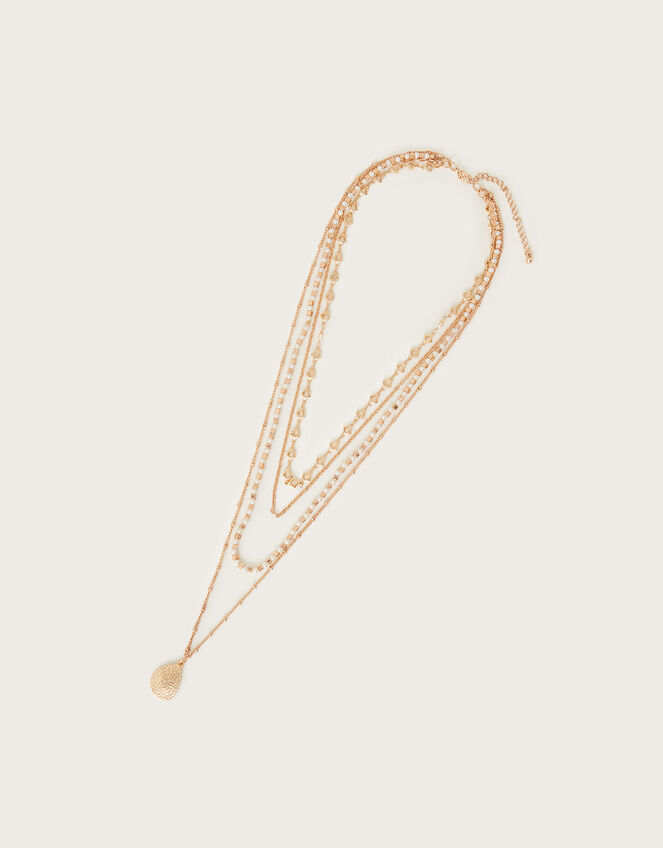 Pearl and Pendant Layered Necklace, , large