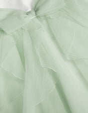 Raphela Puff Sleeve Bow Party Dress, Green (SAGE), large