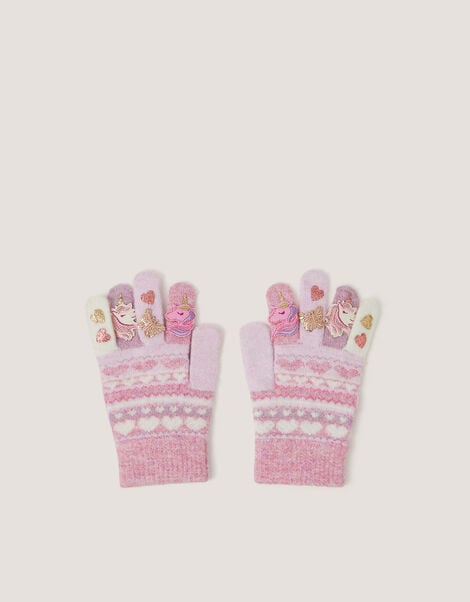 Unicorn Knit Gloves, Multi (MULTI), large