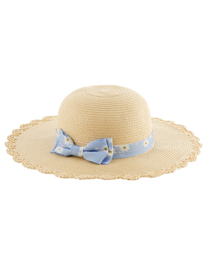 Ella Daisy Floppy Hat , Natural (NATURAL), large