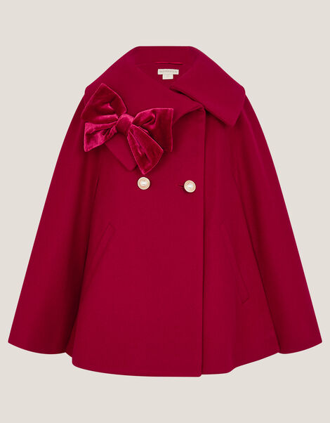Velvet Bow Cape, Red (RED), large