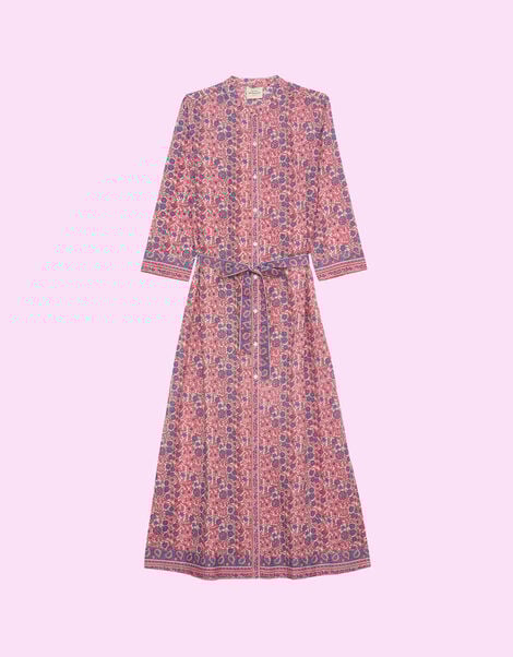 Petite Mendigote Ramara Floral Print Midi Dress, Pink (PINK), large