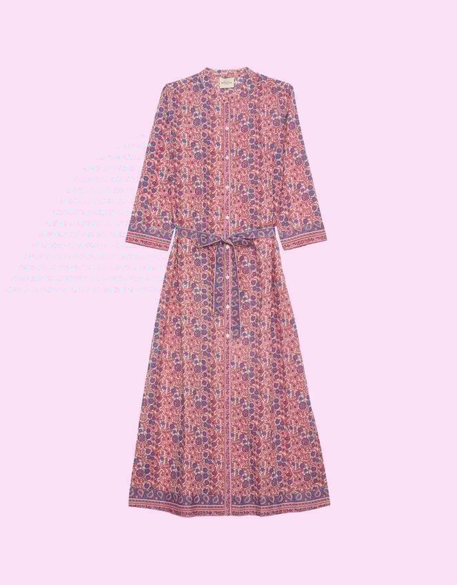 Petite Mendigote Ramara Floral Print Midi Dress, Pink (PINK), large