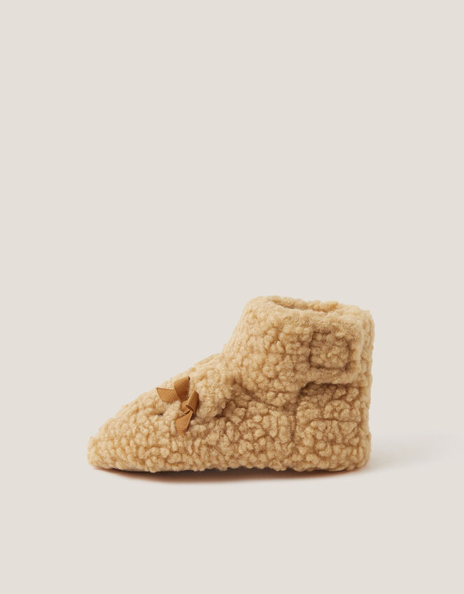 Teddy Bear Slipper Boots, Tan (TAN), large
