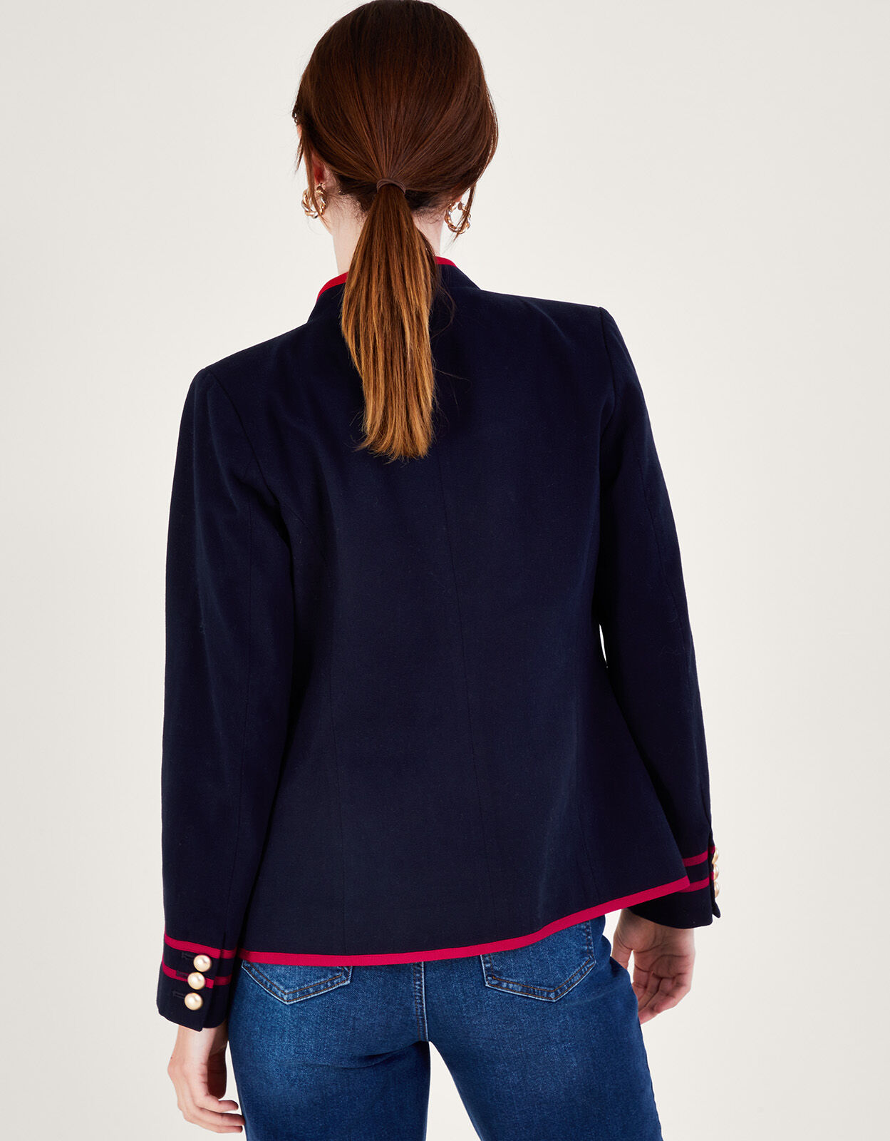 Navy blue military jacket womens new arrivals