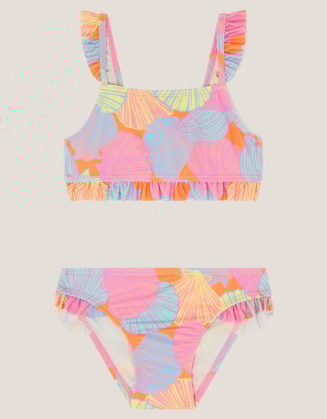 Shell Print Frilly Bikini Set, Multi (MULTI), large