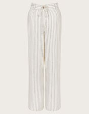 Sara Stripe Trousers, Ivory (IVORY), large