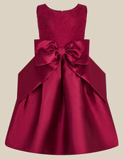 Juno Lace Bodice Party Dress, Red (BURGUNDY), large