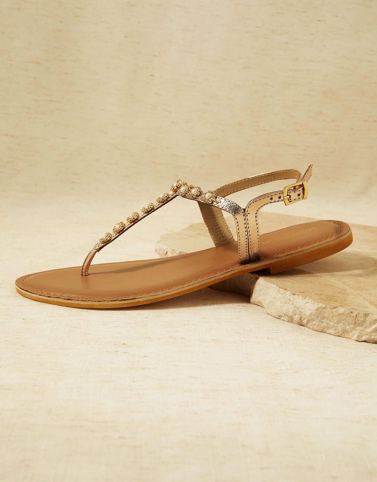 Gold t bar flat sandals new arrivals