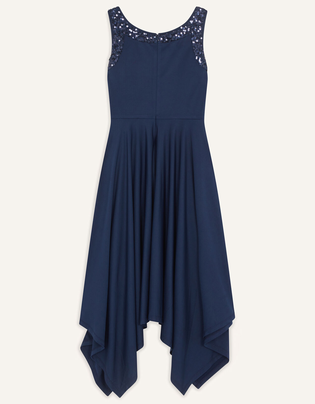 Annie Soft Hanky Hem Prom Dress Blue