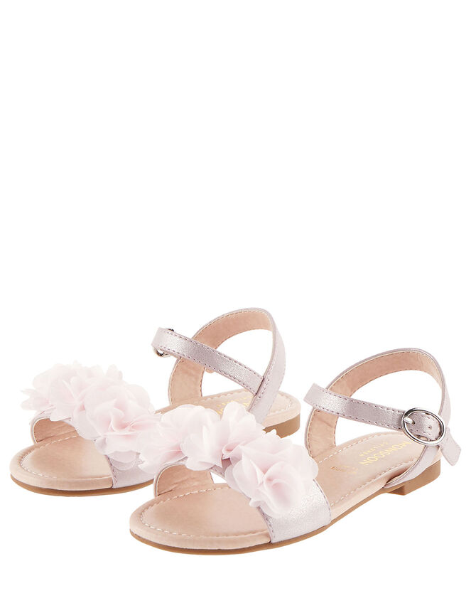 Corsage Shimmer Sandals, Pink (PINK), large
