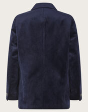 Velvet Blazer, Blue (NAVY), large