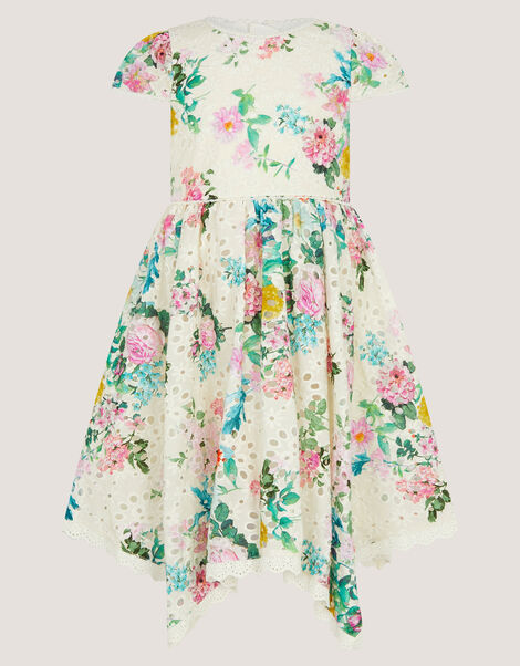 Khia Floral Broderie Party Dress, Multi (MULTI), large