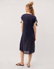 Mia Tassel Stripe Midi Kaftan, Blue (NAVY), large