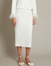 Selah Pencil Bridal Skirt, Ivory (IVORY), large