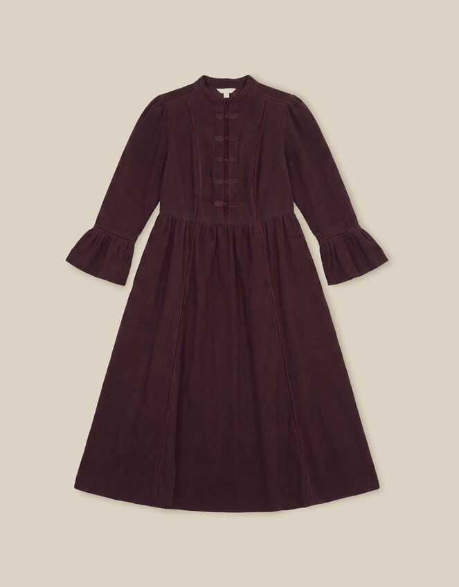 Valerie Corduroy Midi Dress, Brown (CHOCOLATE), large
