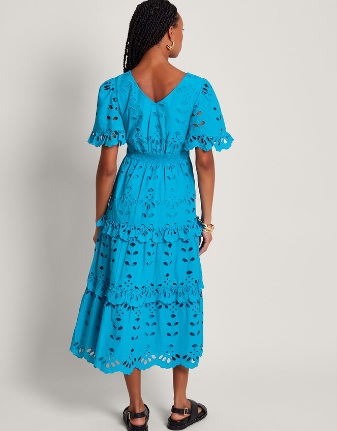 Beatrice Broderie Dress, Blue (TURQUOISE), large