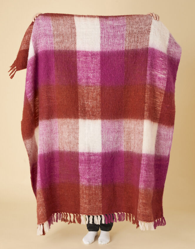 Check Blanket Throw in Recycled Polyester, , large