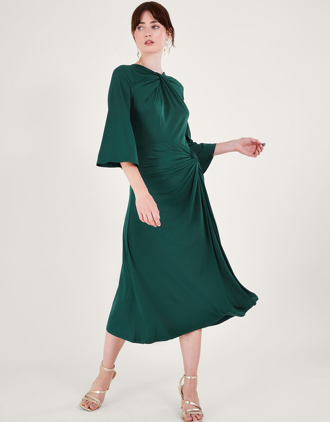 Ruched Jersey Dress Green