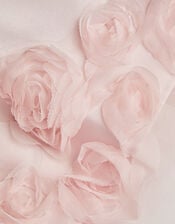 Appliqu&eacute; Rose Party Dress, Pink (DUSKY PINK), large