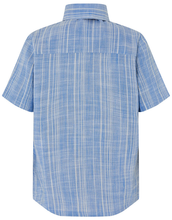 Slub Shirt with Bow Tie , Blue (BLUE), large