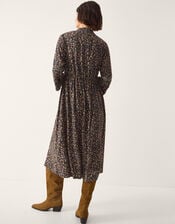 Harriet Floral Embellished Midi Dress, Black (BLACK), large