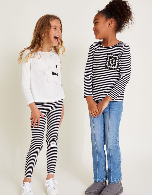 2-Pack Long Sleeve Monochrome Tops, Black (BLACK), large
