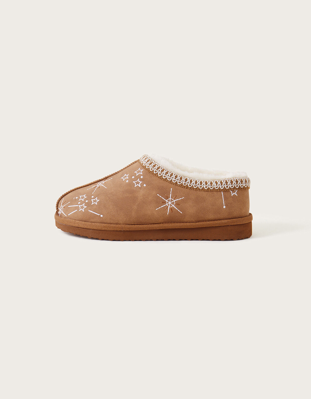 Embroidered mule slippers sales
