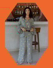 Sundress Coquelicot Printed Wide Leg Trousers, Black (BLACK), large