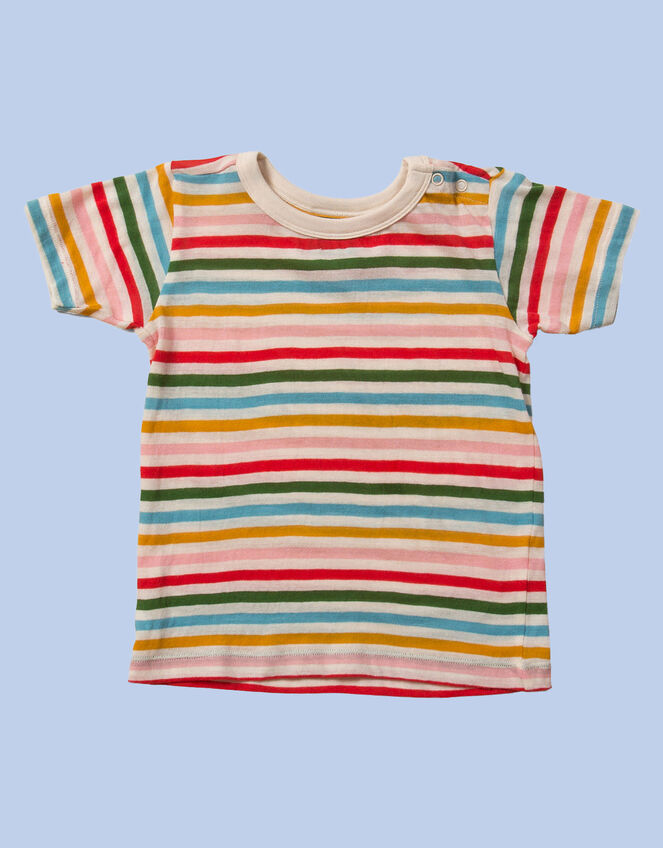 Little Green Radicals Rainbow Stripe T-Shirt, Multi (MULTI), large