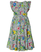 Azalea Floral Spot Midi Dress, Multi (MULTI), large