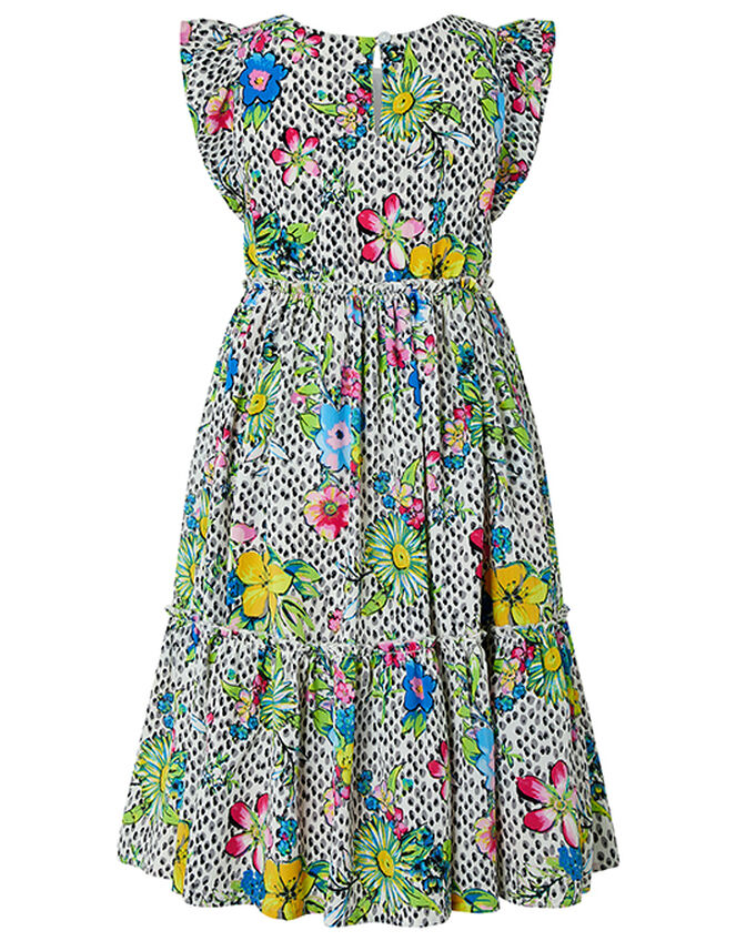 Azalea Floral Spot Midi Dress, Multi (MULTI), large