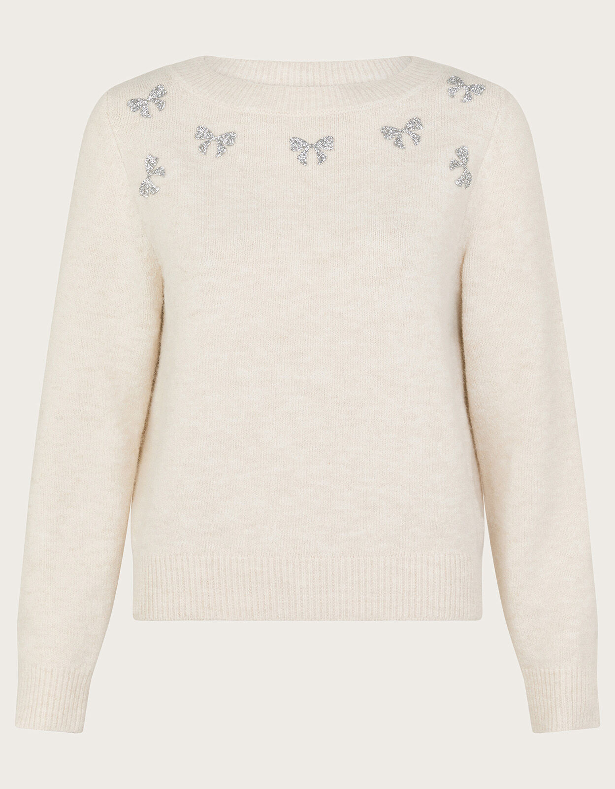 White glitter sweater top