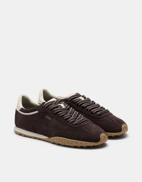 Hoff Bridge Suede Trainers, Brown (CHOCOLATE), large