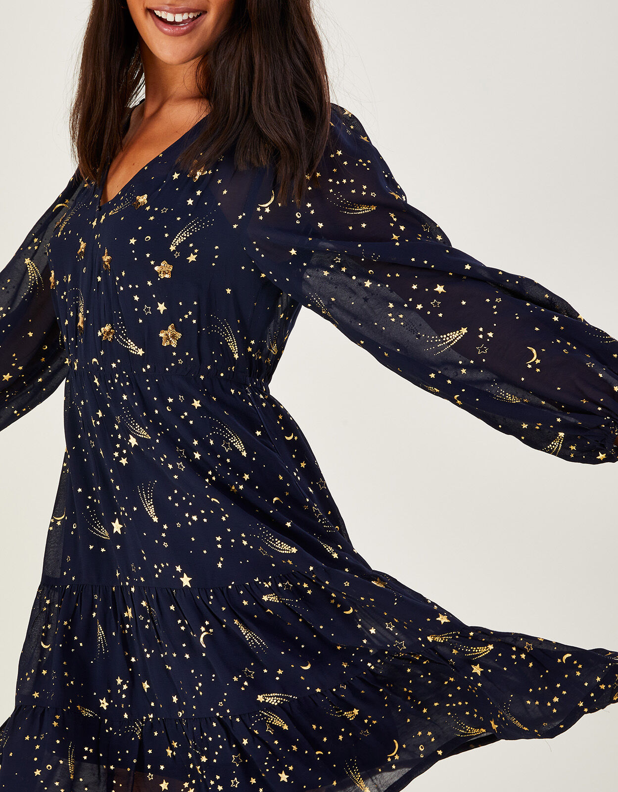 Monsoon starry night dress hotsell