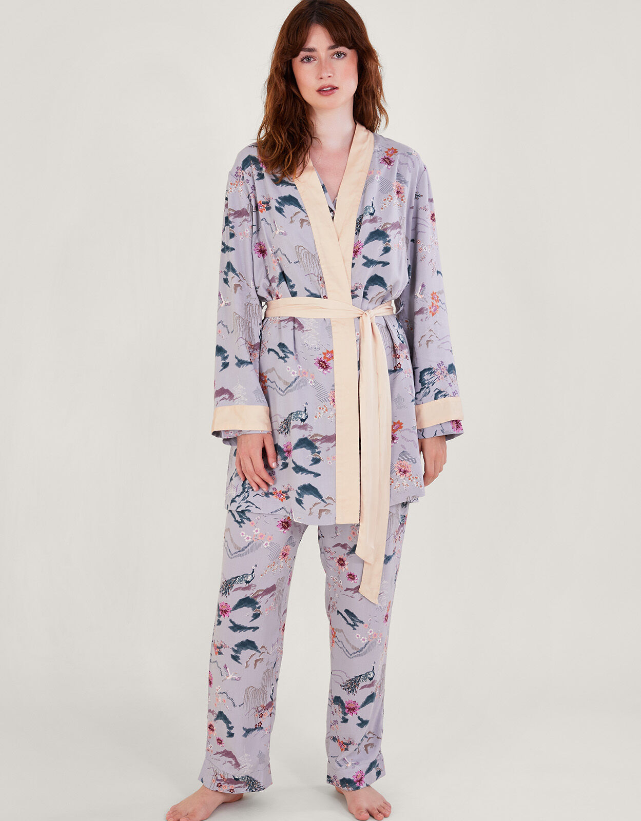 Bianca Print Robe Purple Pyjamas Monsoon ROI