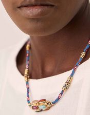 Gas Bijoux Lima Talisman Stone Hand-Woven Cord Necklace, , large
