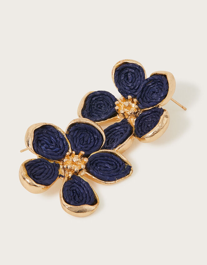 Statement Flower Stud Earrings, , large