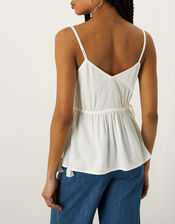 Flower Trim Cami Top in LENZING™ ECOVERO™, White (WHITE), large