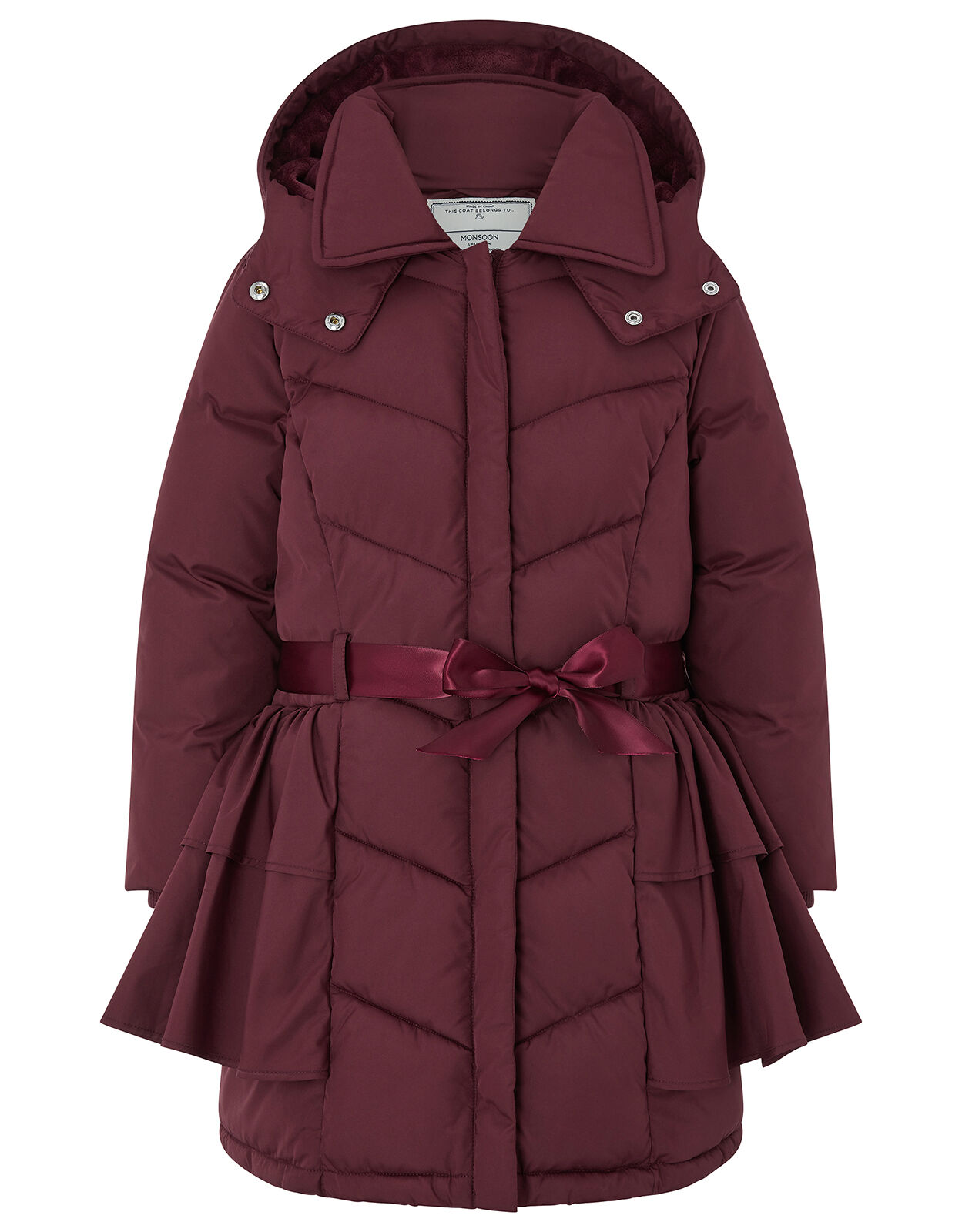 Ruffle Padded Coat Red Girls Coats Jackets Monsoon ROI