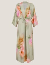 Jane Floral Print Midi Dress, Green (GREEN), large