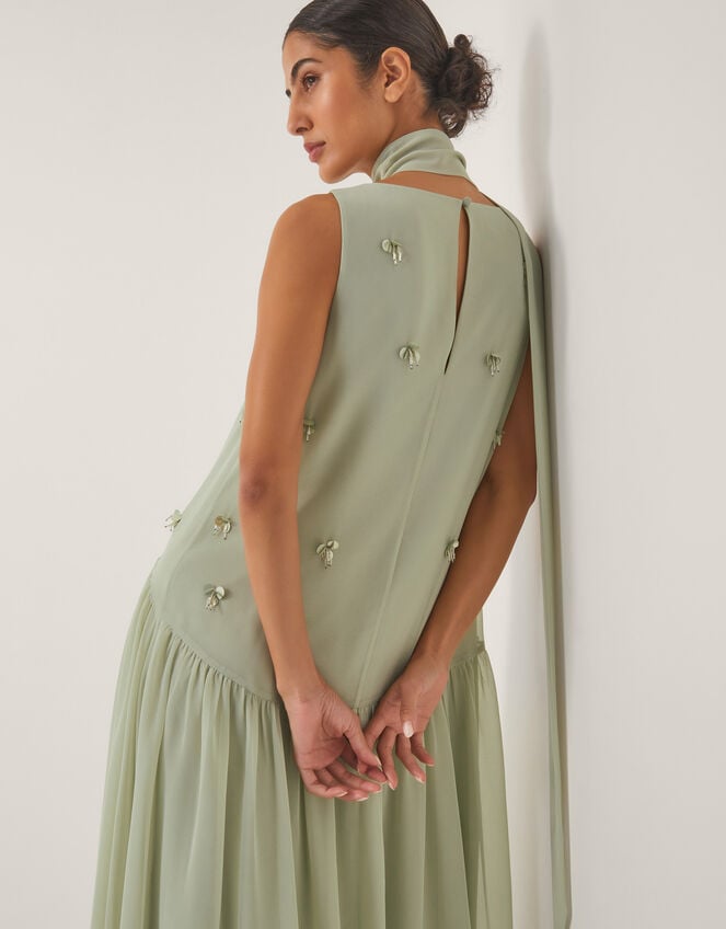 Elodie Sleeveless Embellished Maxi Dress, Green (PALE GREEN), large