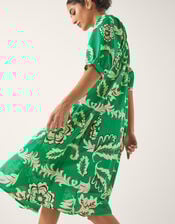 Kristen Floral Print Smock Dress, Green (GREEN), large