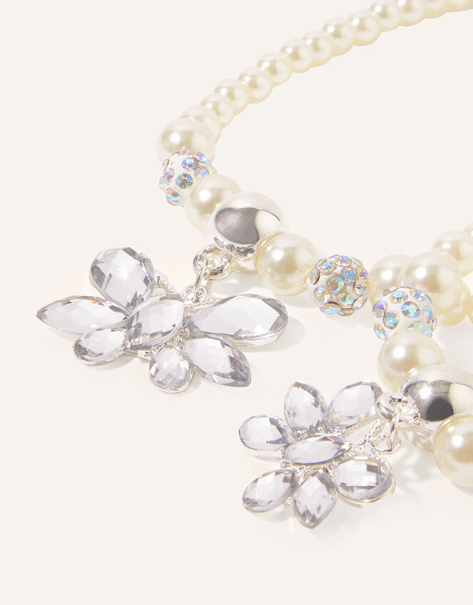 Butterfly Pearl Necklace and Bracelet , , large