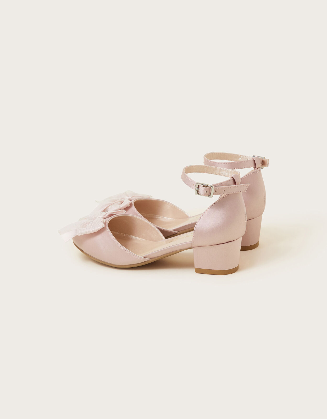 Spotty Bow Two Part Heels Pink