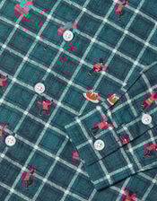 Christmas Check Shirt, Green (GREEN), large