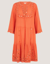 Maddie Mirror Midi Kaftan, Orange (ORANGE), large